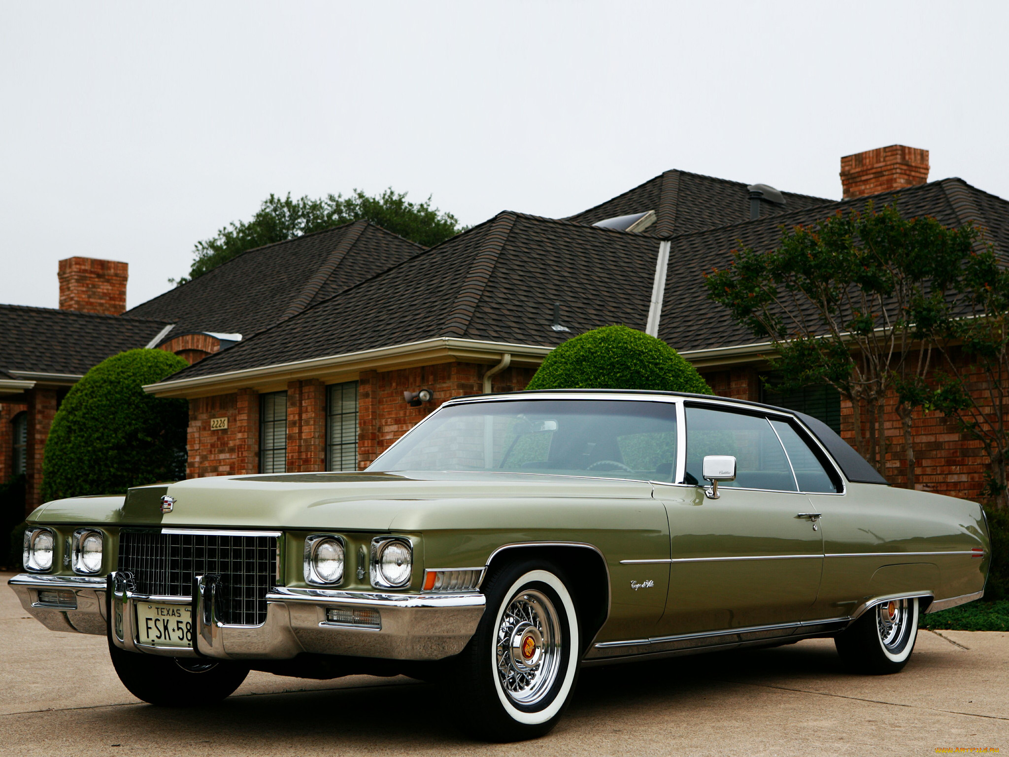 cadillac, coupe, de, ville, 